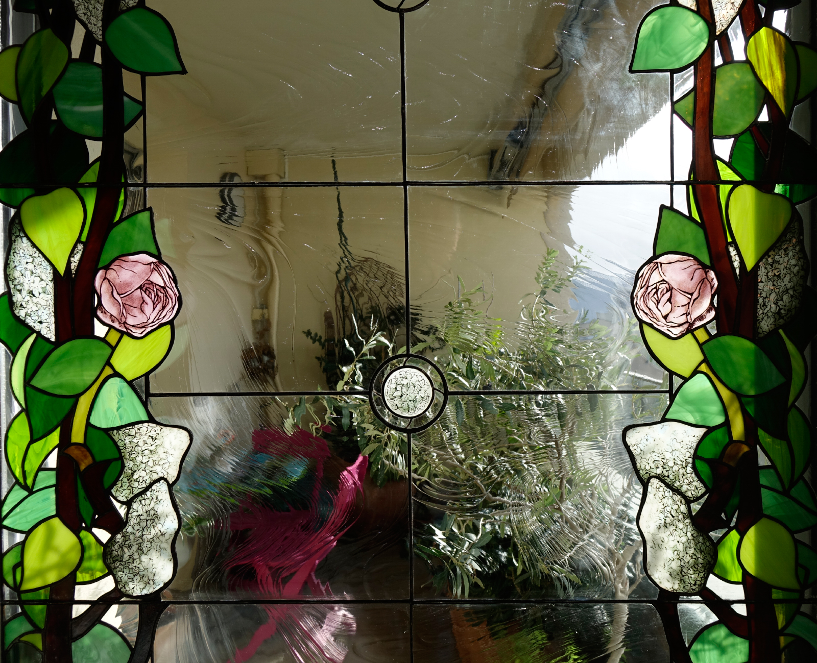 Lilas et roses - détail