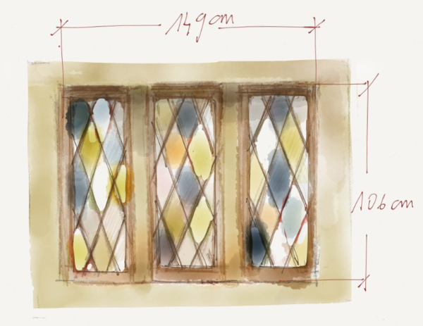 étude dessinée - Chateau Villotte